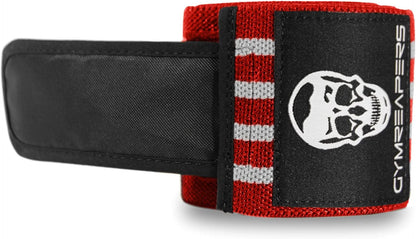 Gymreapers Knee Wraps for Squats and Powerlifting 72 Inch Compression Wraps with Strap for Men & Women Weightlifting Support