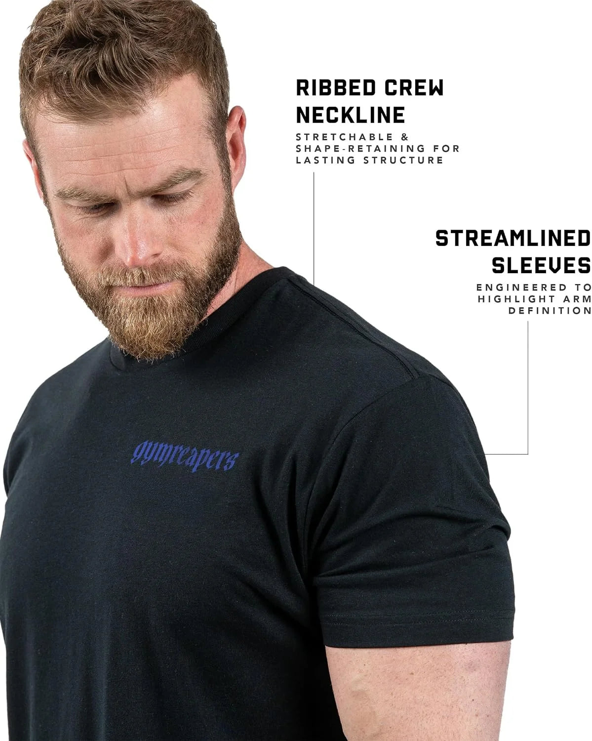 Gymreapers Skull Moisture Wicking T-Shirts for Men - Short Sleeve Workout Gym Shirts - Running Athletic Tees & Dry Fit Tshirt