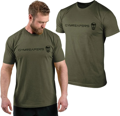 Gymreapers Moisture Wicking Short Sleeve T-Shirt for Men - Crew Neck Workout Shirts - Casual Gym Cotton Everyday Tee