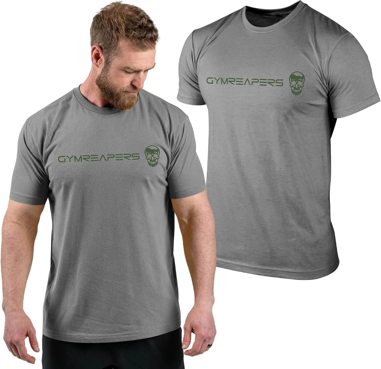 Gymreapers Moisture Wicking Short Sleeve T-Shirt for Men - Crew Neck Workout Shirts - Casual Gym Cotton Everyday Tee