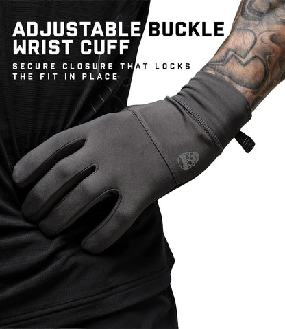 Gymreapers Running Gloves for Men & Women - Lightweight Touch Screen Sensitive Thermal Warm for Cold Weather, Cycling, Biking, Training, Running, Outdoor Sports & Workouts