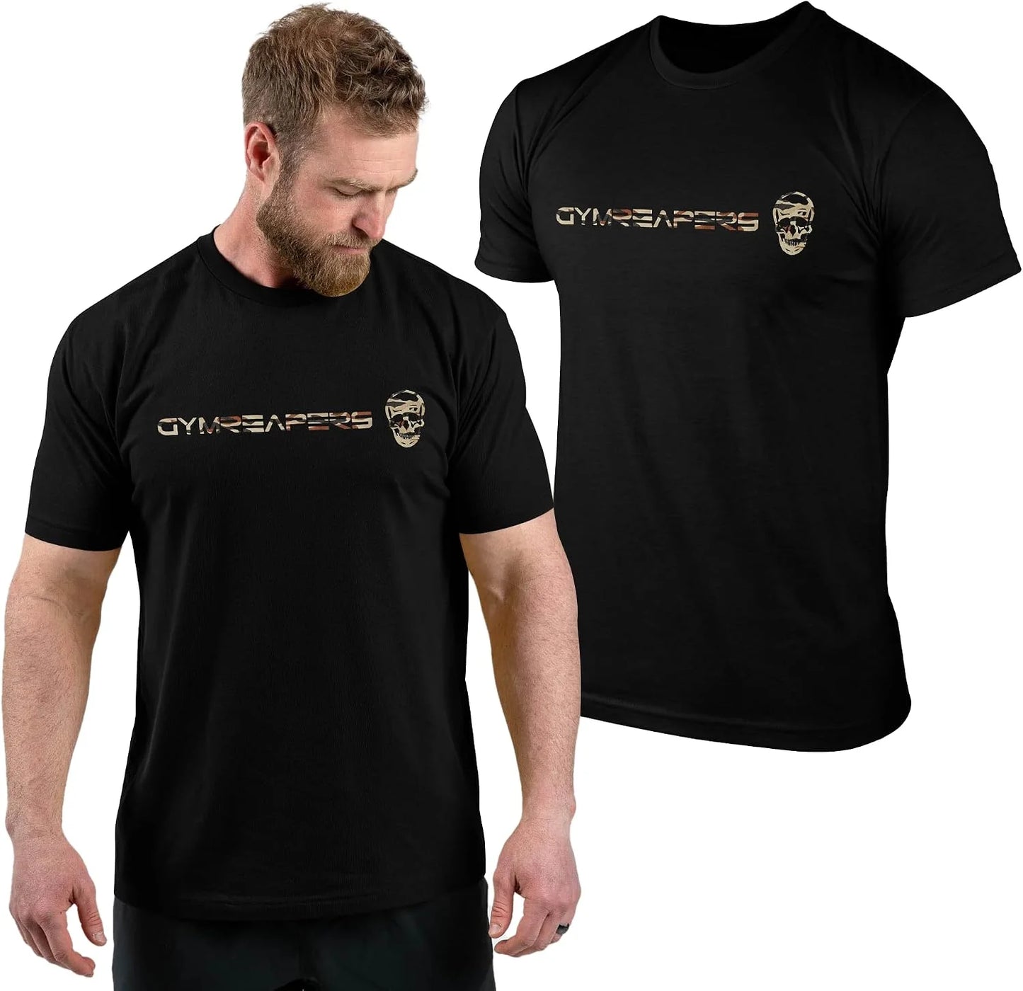 Gymreapers Moisture Wicking Short Sleeve T-Shirt for Men - Crew Neck Workout Shirts - Casual Gym Cotton Everyday Tee
