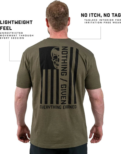 Gymreapers Valor Moisture Wicking T-Shirts for Men - Short Sleeve Workout Gym Shirts - Running Athletic Tees & Dry Fit Tshirt