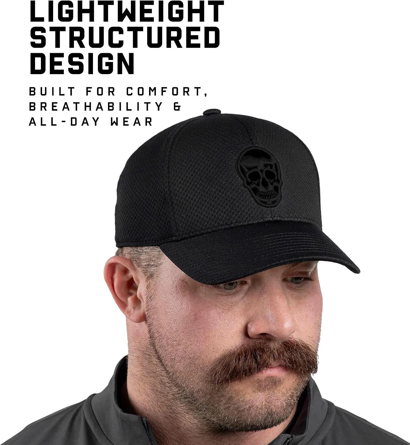 Gymreapers Baseball Hats and Caps for Men| Fitted Hats for Running, Workout, Gym & Outdoor Sports| Moisture Wicking Adapt Cap