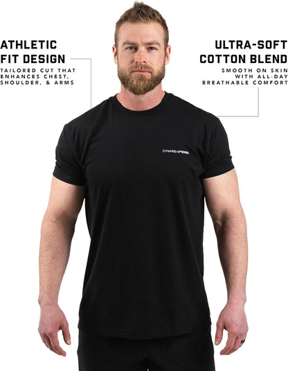 Gymreapers Skull Moisture Wicking T-Shirts for Men - Short Sleeve Workout Gym Shirts - Running Athletic Tees & Dry Fit Tshirt