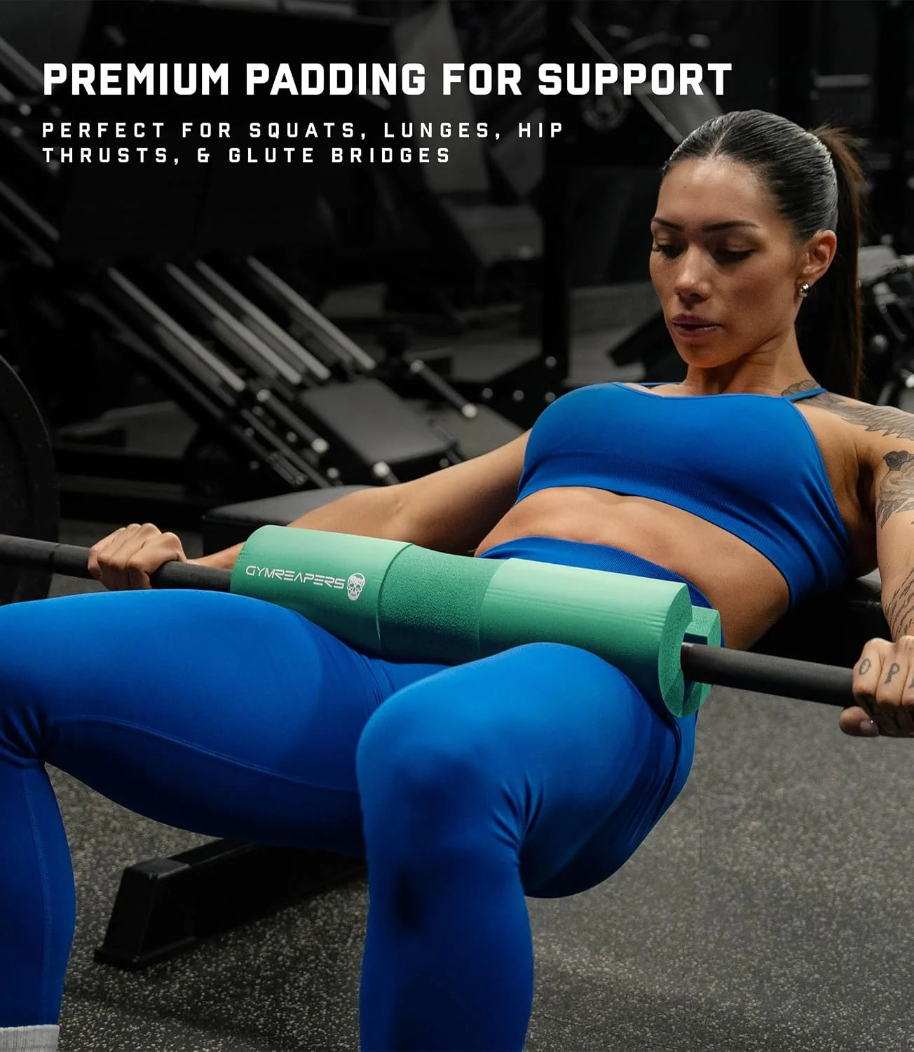 Gymreapers Barbell Squat Pad - Protective Bridge Pad For Hip Thrust, Squats, Lunges - Hip Support, Neck Protection For Bar