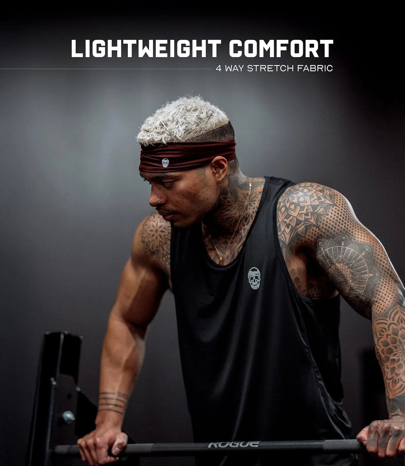 Gymreapers Workout Headbands for Men & Women-Comfortable Sweat Absorbing Band to Keep Hair Back During Running Sports Gym Cycling and Outdoor Activities