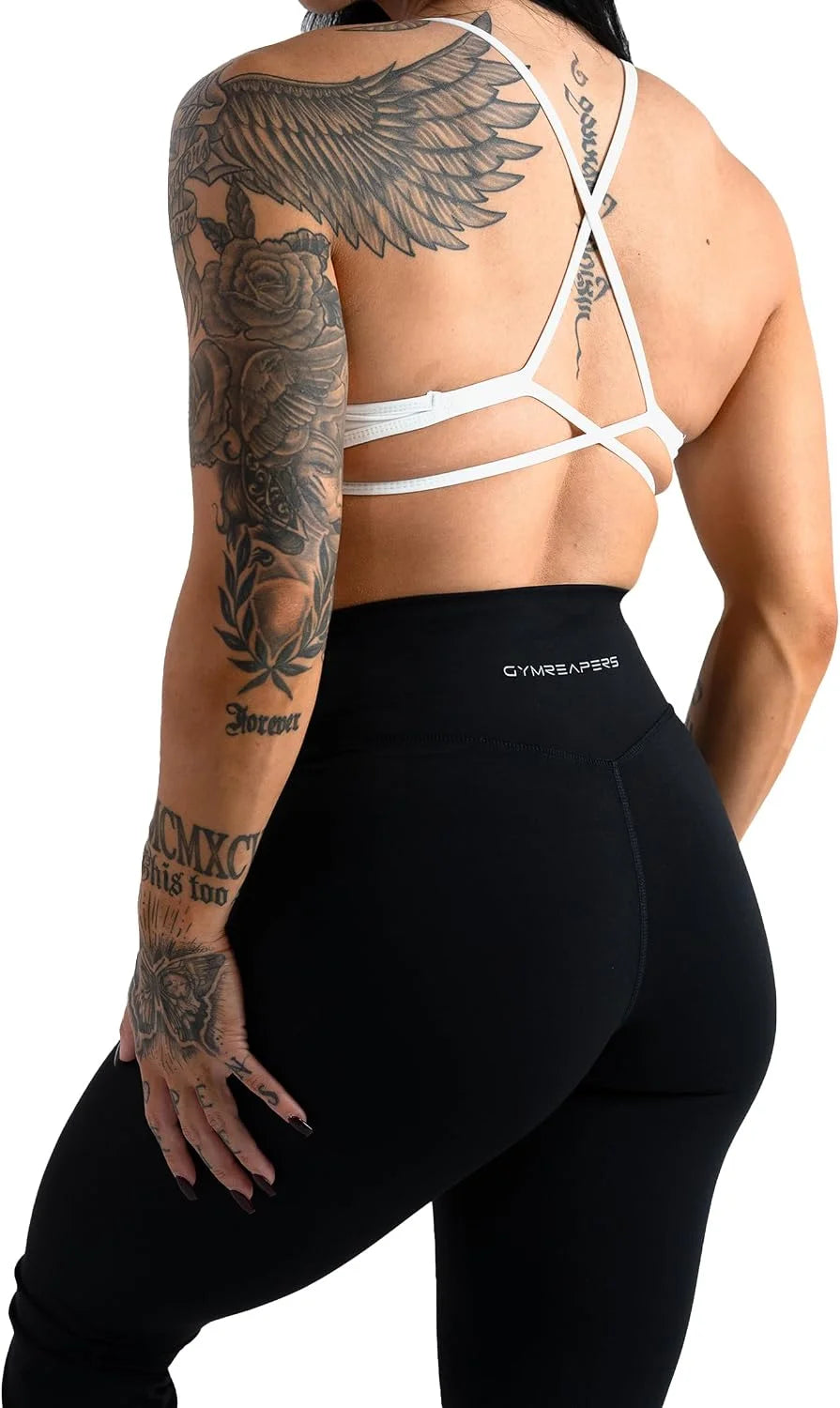 Gymreapers High Waisted Flare Leggings for Women Stretchy Workout Bootcut Gym Leggings - Tummy Control Wide Leg Yoga Pants