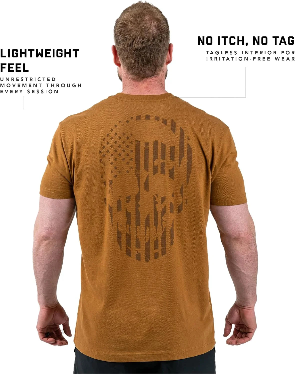 Gymreapers American Reaper Moisture Wicking T-Shirts for Men - Workout Gym Shirts - Running Athletic Tees & Dry Fit Tshirt