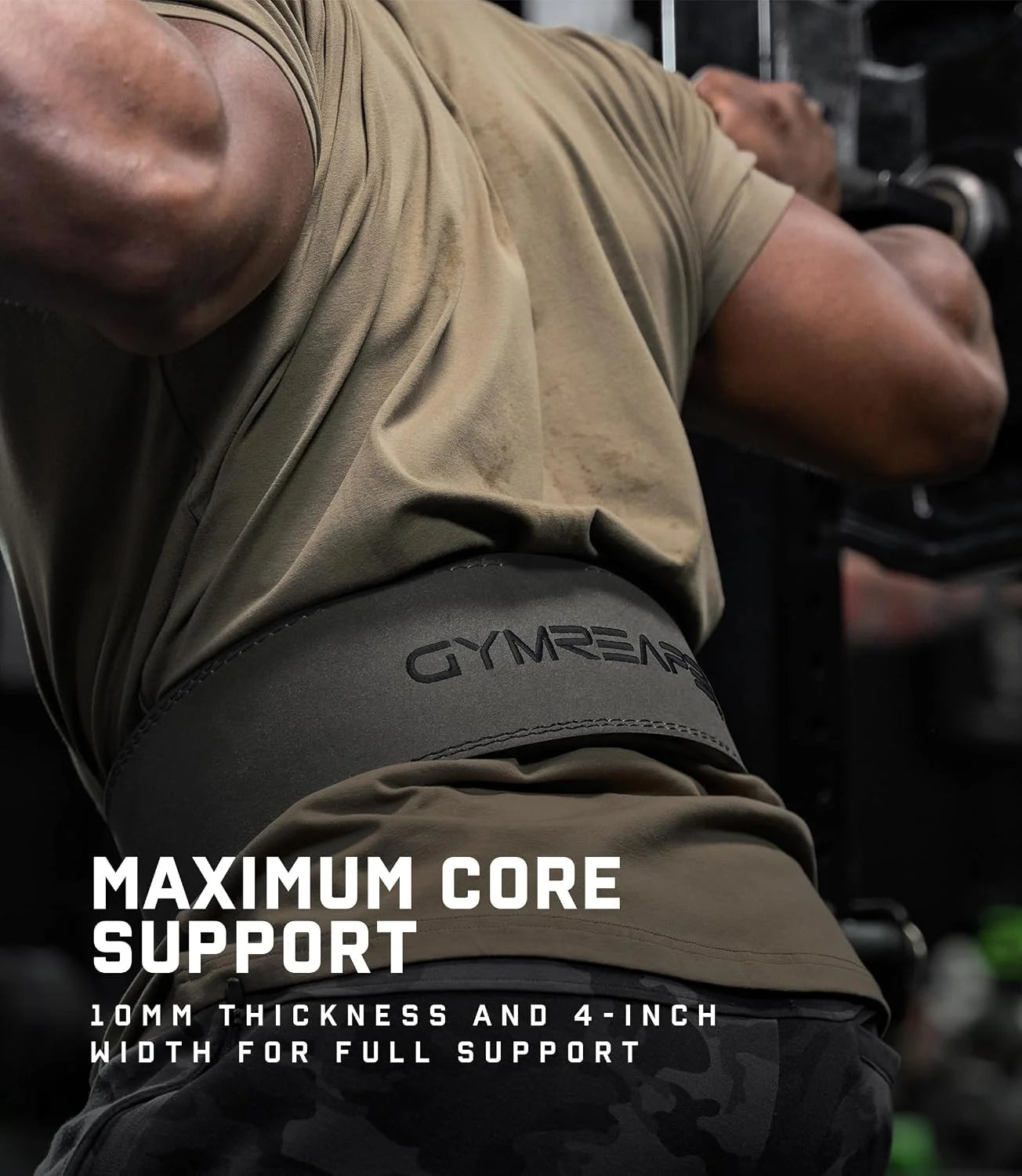 Gymreapers 10MM Lever Weightlifting Belt Leather Adjustable Heavy Duty Buckle Belt, IPF Approved for Powerlifting, Weightlifting, and Strength Training