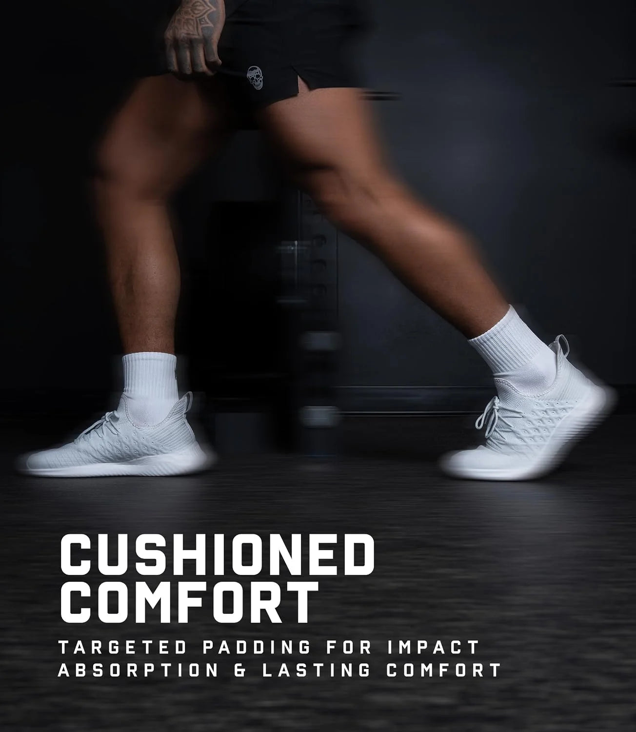 Gymreapers Quarter Socks for Men & Women (6-Pack) Moisture-Wicking Cotton Athletic Socks, Breathable Low Cut Supportive Fit