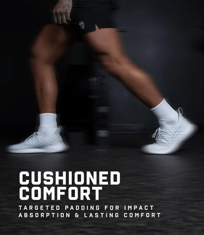 Gymreapers Quarter Socks for Men & Women (6-Pack) Moisture-Wicking Cotton Athletic Socks, Breathable Low Cut Supportive Fit