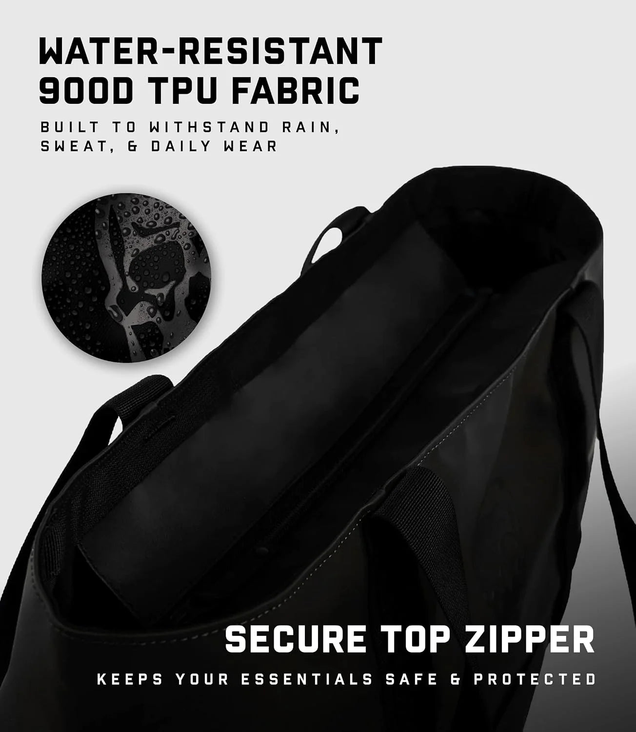 Gymreapers Laptop Tote Bag for Women - 22.5L Waterproof Tote Bag with Zipper for Travel & Gym