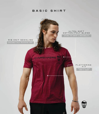 Gymreapers Moisture Wicking Short Sleeve T-Shirt for Men - Crew Neck Workout Shirts - Casual Gym Cotton Everyday Tee