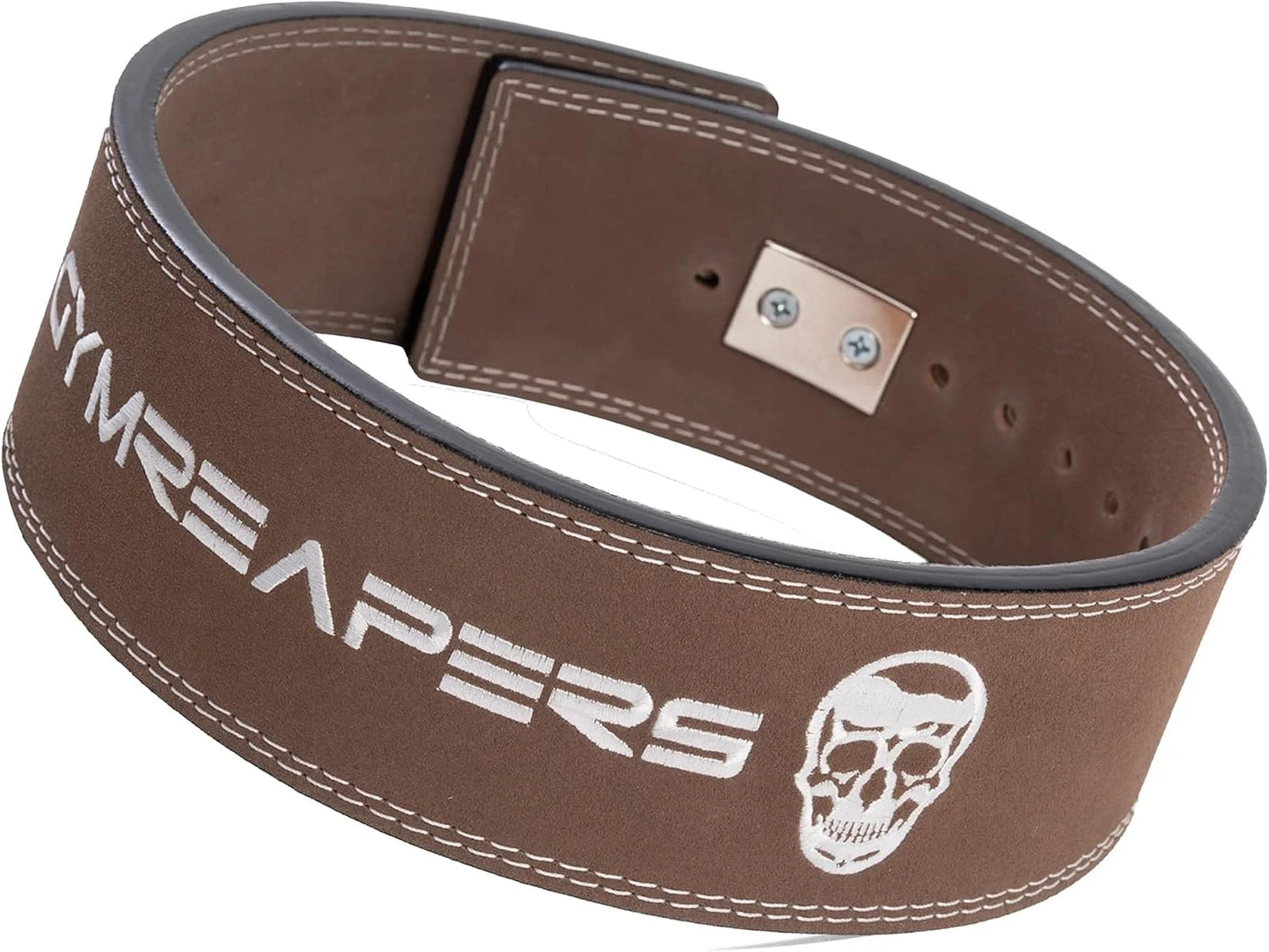 Gymreapers 10MM Lever Weightlifting Belt Leather Adjustable Heavy Duty Buckle Belt, IPF Approved for Powerlifting, Weightlifting, and Strength Training