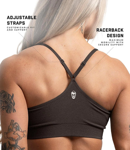 Gymreapers Seamless Sports Bra for Women - Wireless Compression Padded Supportive Bras for Gym, Yoga, & Fitness