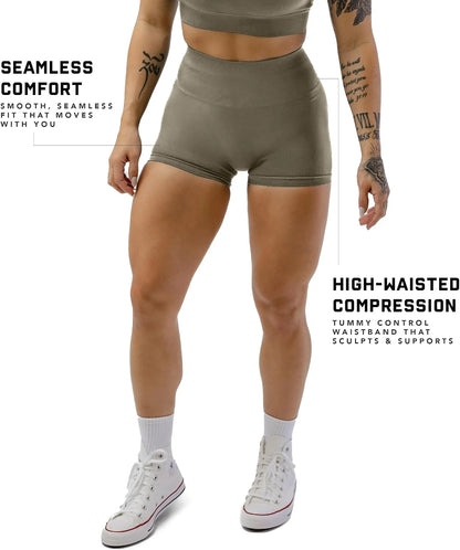 Gymreapers Athletic Shorts for Women - Seamless Butt Lifting Tummy Control Running Shorts for Yoga, Biker, Gym Workout Squat