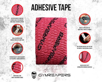 Gymreapers Weightlifting Adhesive Thumb Tape, Stretchy Athletic Tape Grip & Protection for Olympic Lifting, Cross Training, Powerlifting, Hookgrip