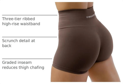 Gymreapers Athletic Shorts for Women - Seamless Butt Lifting Tummy Control Running Shorts for Yoga, Biker, Gym Workout Squat