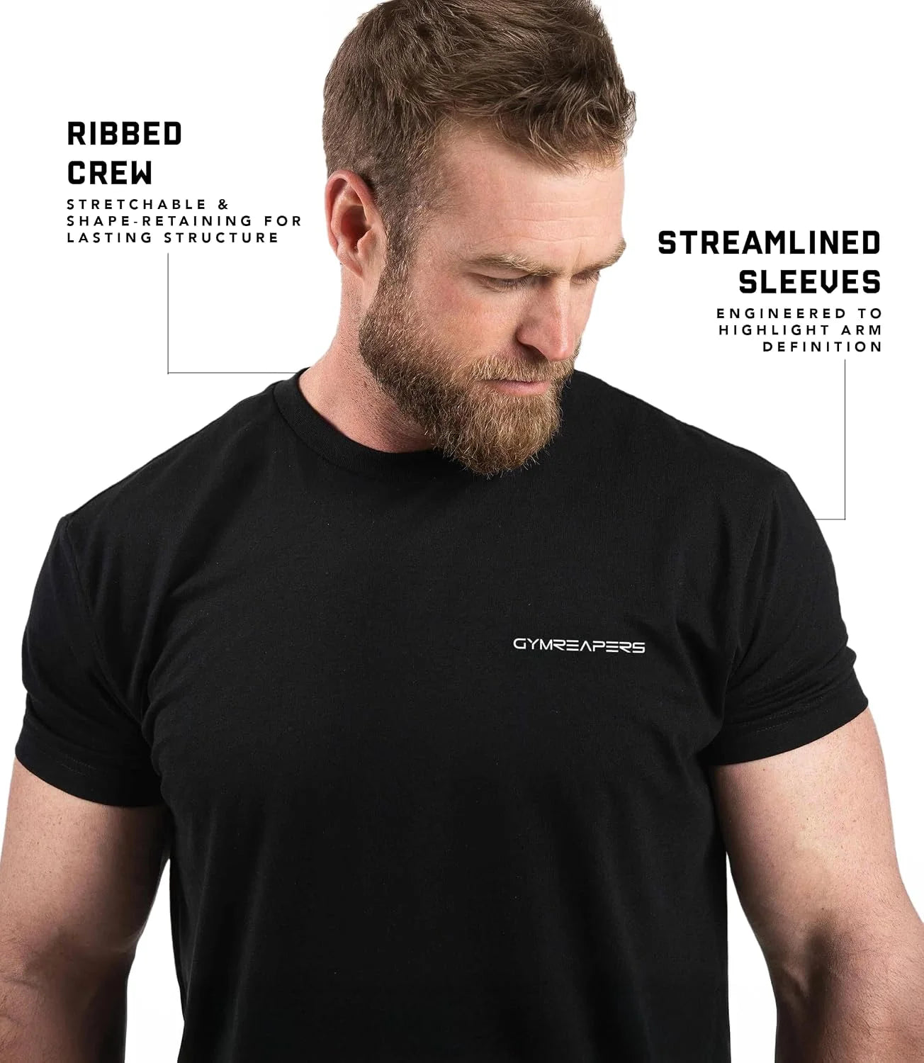 Gymreapers Skull Moisture Wicking T-Shirts for Men - Short Sleeve Workout Gym Shirts - Running Athletic Tees & Dry Fit Tshirt