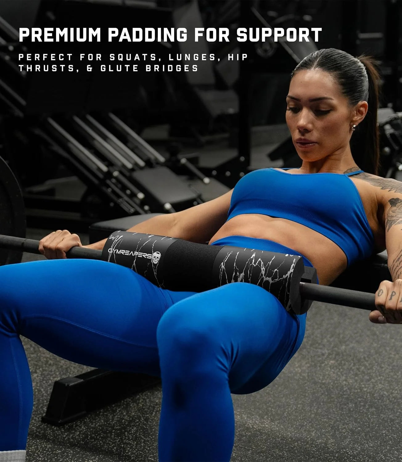 Gymreapers Barbell Squat Pad - Protective Bridge Pad For Hip Thrust, Squats, Lunges - Hip Support, Neck Protection For Bar
