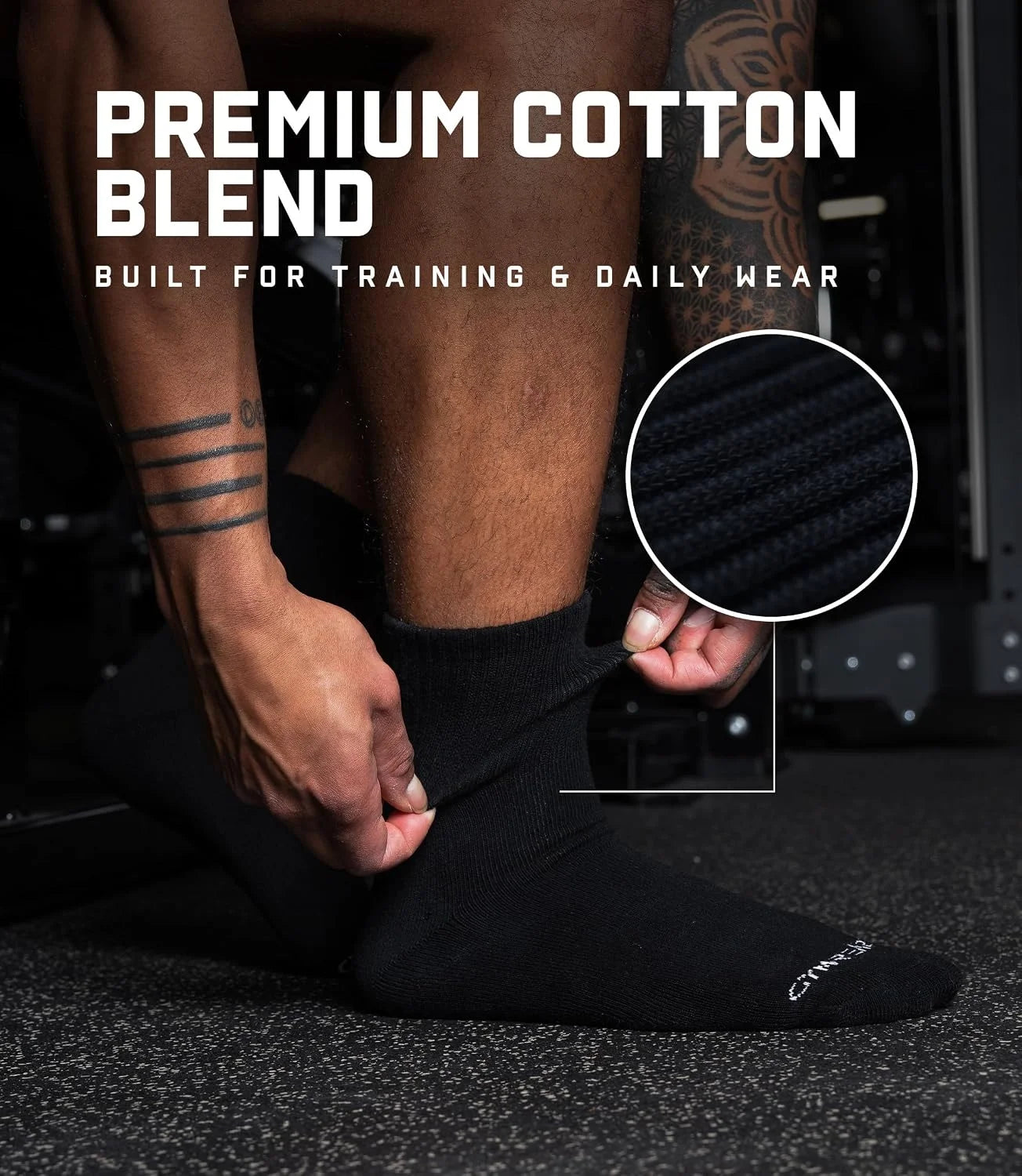 Gymreapers Quarter Socks for Men & Women (6-Pack) Moisture-Wicking Cotton Athletic Socks, Breathable Low Cut Supportive Fit