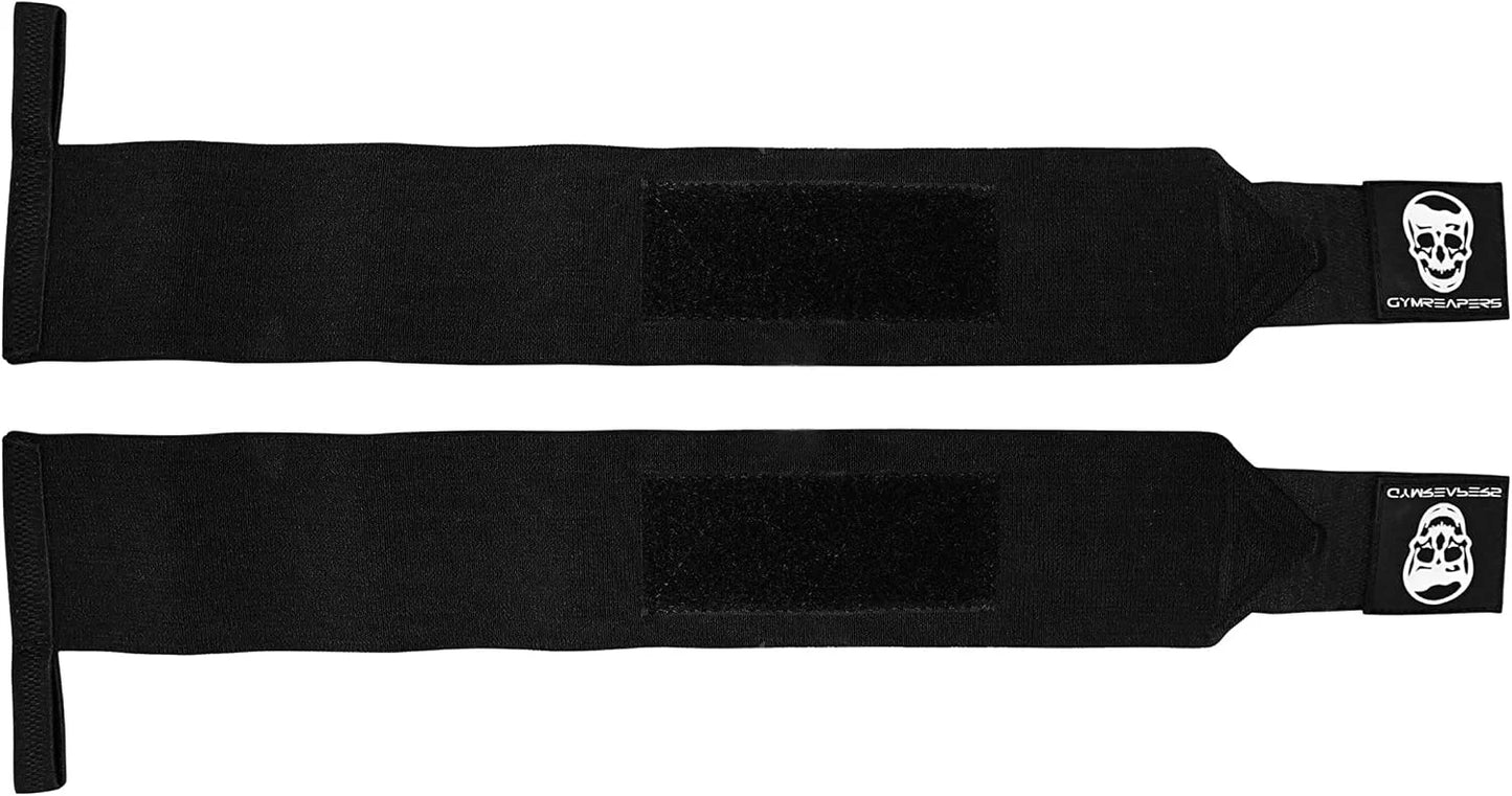 Wrist Wraps Weightlifting - Stiff Heavy Duty 18 inch Wraps With Thick Thumb Loop For Powerlifting, Bodybuilding, Cross Training, & Heavy Presses