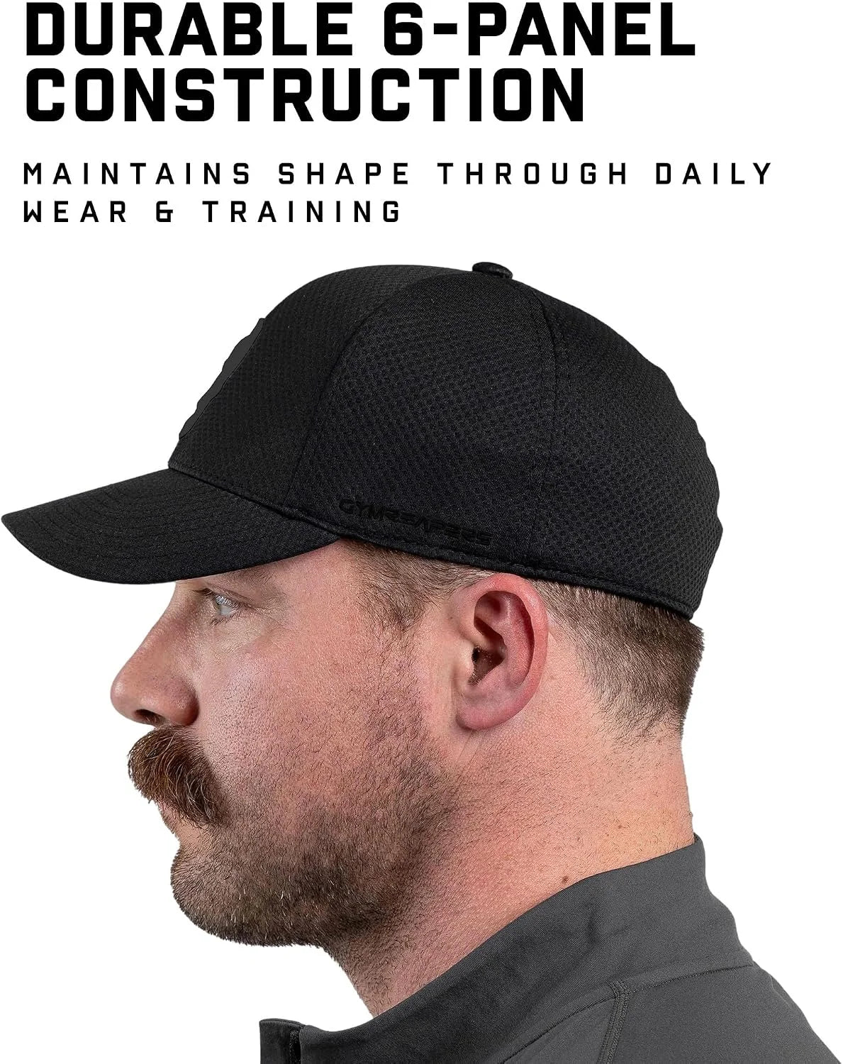 Gymreapers Baseball Hats and Caps for Men| Fitted Hats for Running, Workout, Gym & Outdoor Sports| Moisture Wicking Adapt Cap