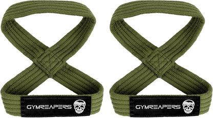 Gymreapers Figure 8 Lifting Straps For Deadlift, Powerlifting, Strongman, & Cross Training Strong Weightlifting Wrist Straps For Men, Women