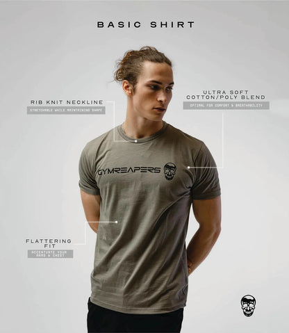 Gymreapers Moisture Wicking Short Sleeve T-Shirt for Men - Crew Neck Workout Shirts - Casual Gym Cotton Everyday Tee