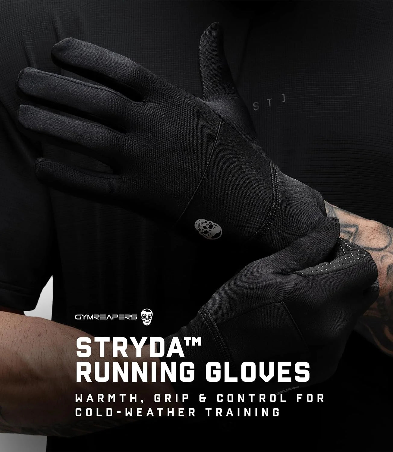 Gymreapers Running Gloves for Men & Women - Lightweight Touch Screen Sensitive Thermal Warm for Cold Weather, Cycling, Biking, Training, Running, Outdoor Sports & Workouts