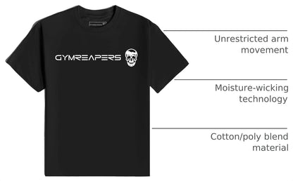 Gymreapers Moisture Wicking Short Sleeve T-Shirt for Men - Crew Neck Workout Shirts - Casual Gym Cotton Everyday Tee