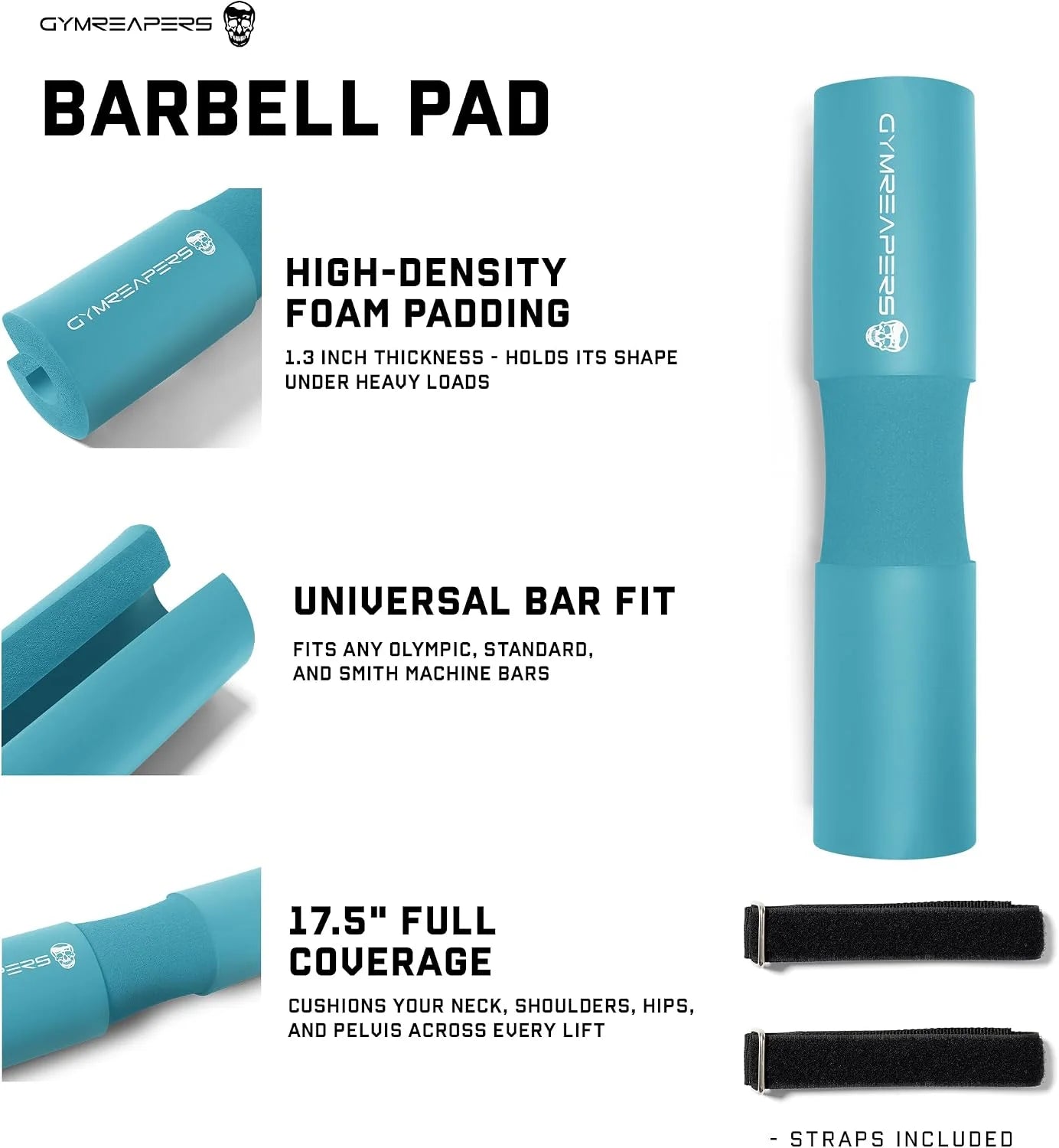 Gymreapers Barbell Squat Pad - Protective Bridge Pad For Hip Thrust, Squats, Lunges - Hip Support, Neck Protection For Bar