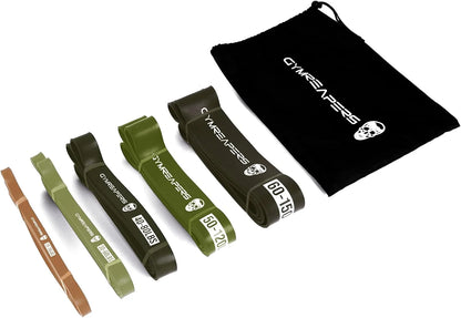 Gymreapers Resistance Bands for Working Out – Elastic Pull Up Exercise Assistance Bands Set for Powerlifting, Stretching, WOD, Strength Training – for Men & Women