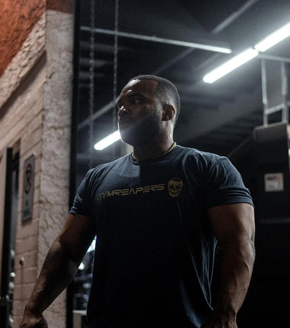 Gymreapers Moisture Wicking Short Sleeve T-Shirt for Men - Crew Neck Workout Shirts - Casual Gym Cotton Everyday Tee
