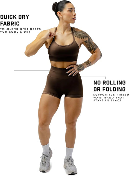 Gymreapers Athletic Shorts for Women - Seamless Butt Lifting Tummy Control Running Shorts for Yoga, Biker, Gym Workout Squat