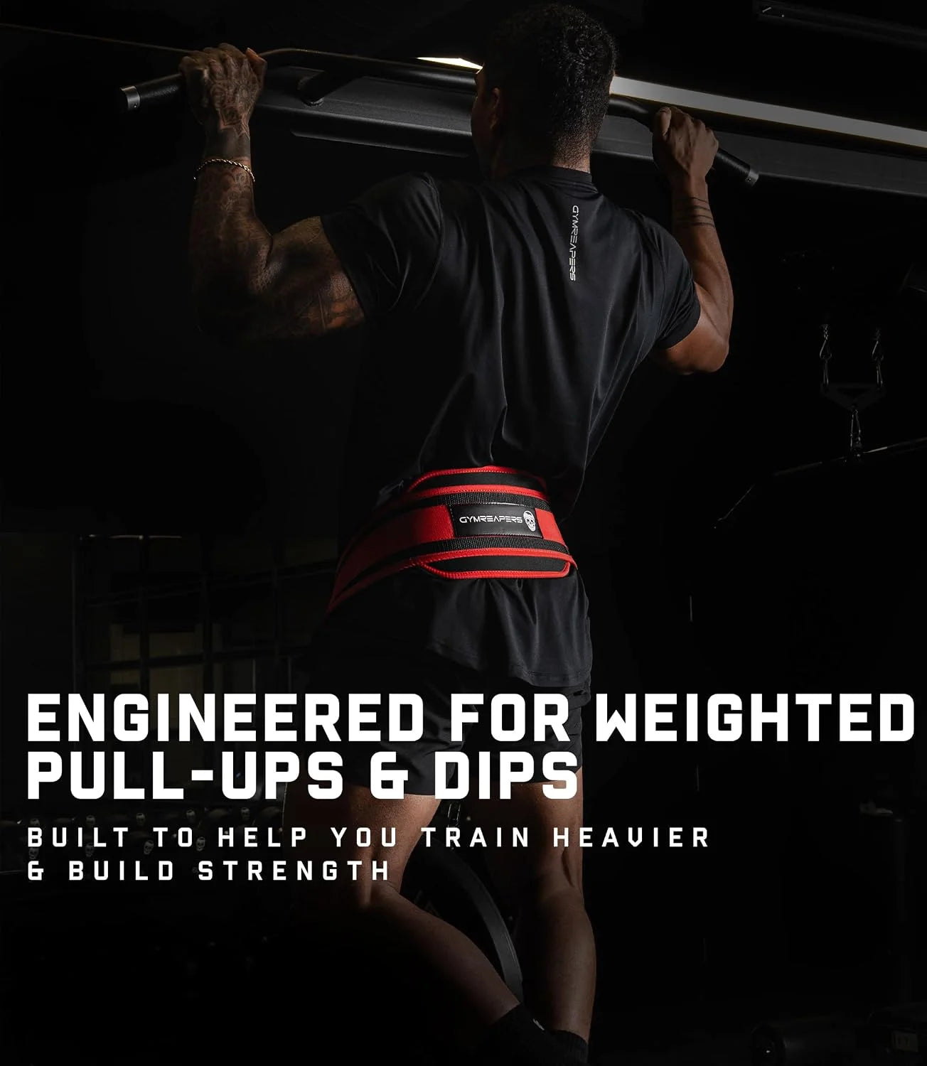 Gymreapers Dip Belt With Chain For Weightlifting, Pull Ups, Dips - Heavy Duty Steel Chain For Added Weight Training